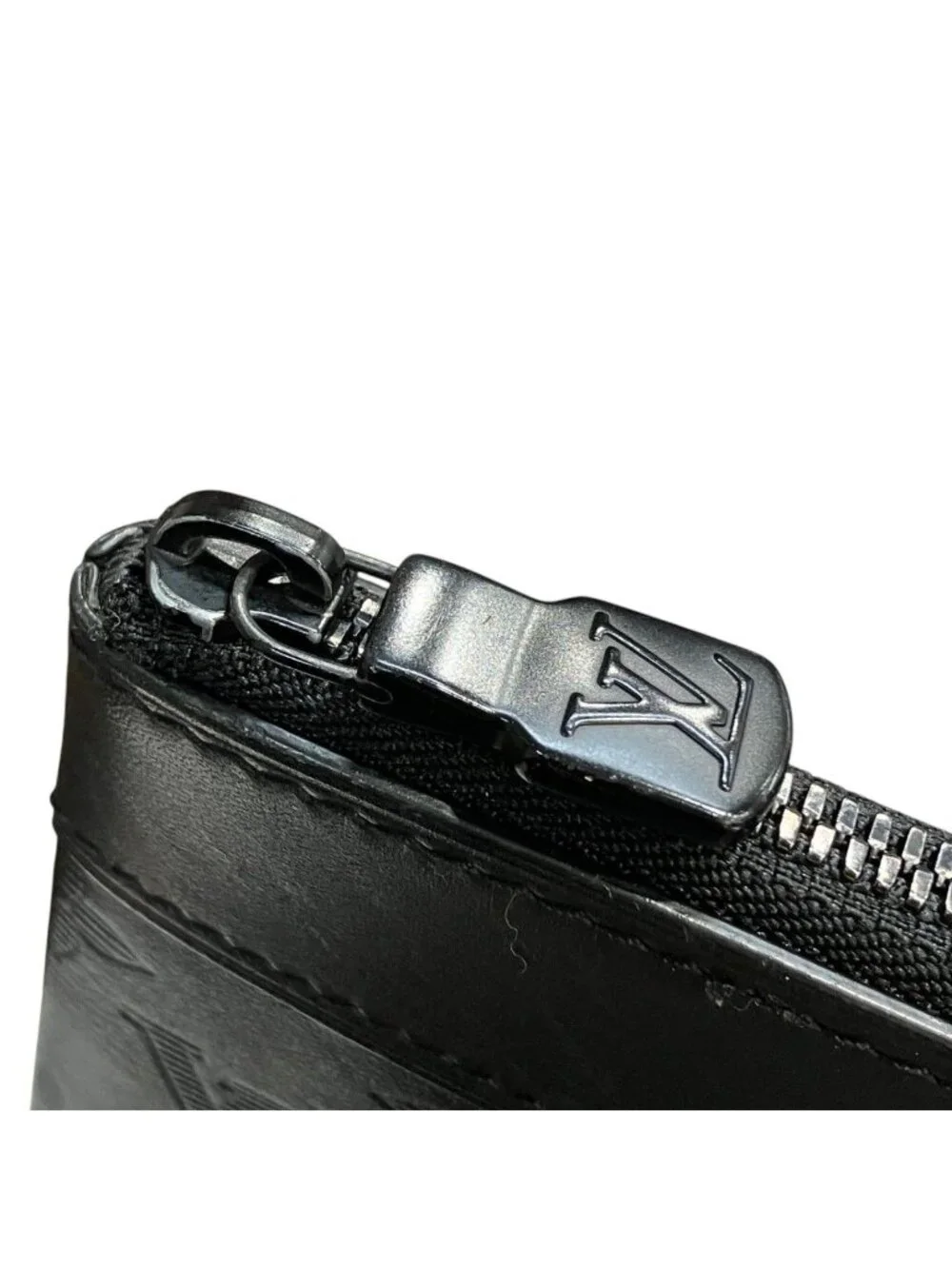 Louis Vuitton Pochette Discovery Monogram Shadow Clutch Leather